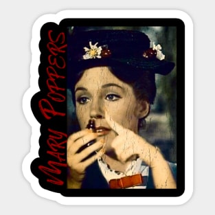 Retro Vintage Mary Poppers Sticker